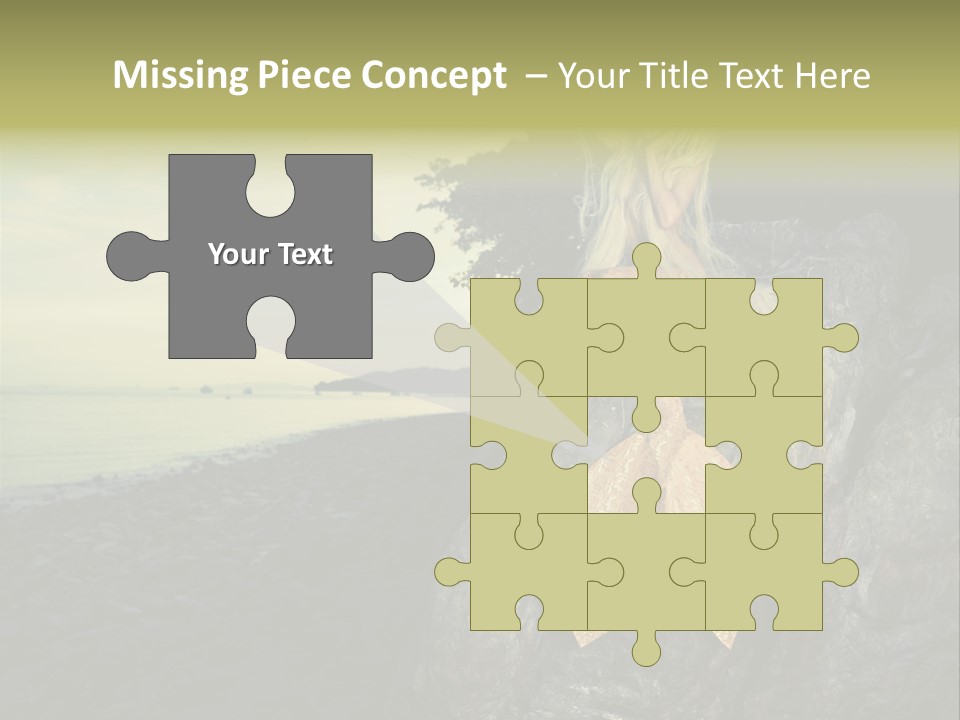 Person Stone Mermaid PowerPoint Template