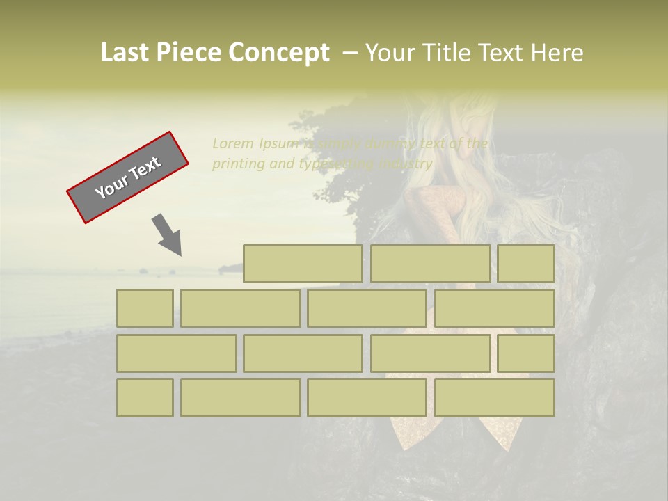 Person Stone Mermaid PowerPoint Template