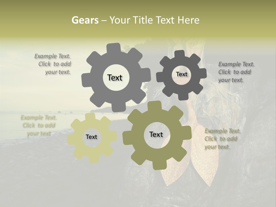 Person Stone Mermaid PowerPoint Template