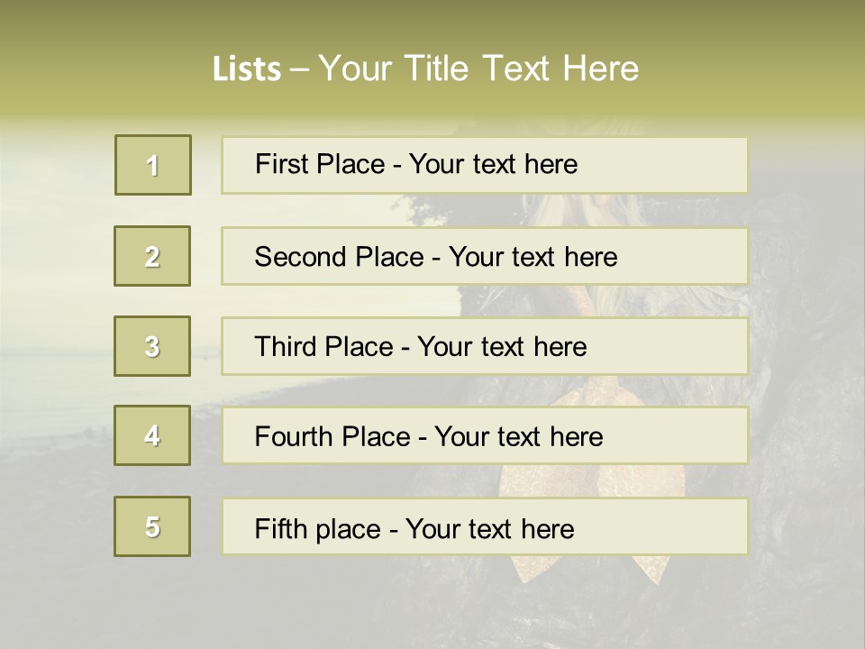 Person Stone Mermaid PowerPoint Template