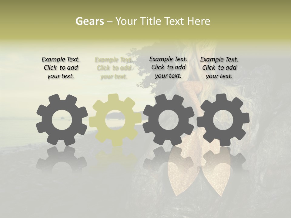 Person Stone Mermaid PowerPoint Template