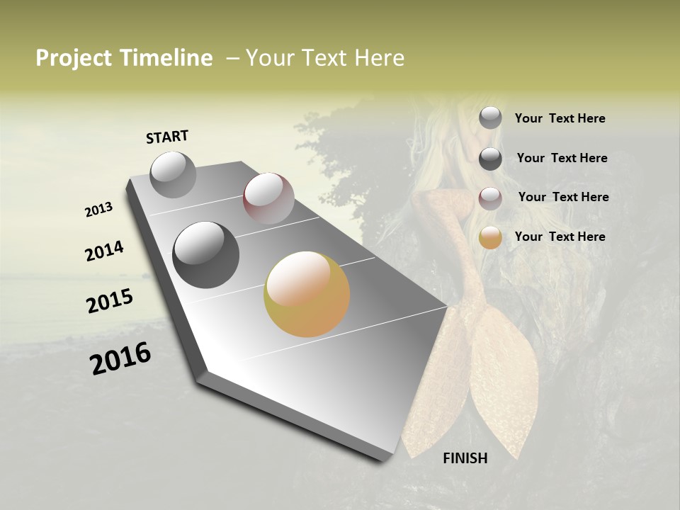 Person Stone Mermaid PowerPoint Template