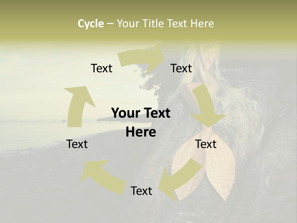 Person Stone Mermaid PowerPoint Template