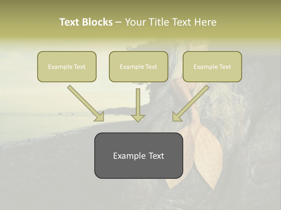 Person Stone Mermaid PowerPoint Template