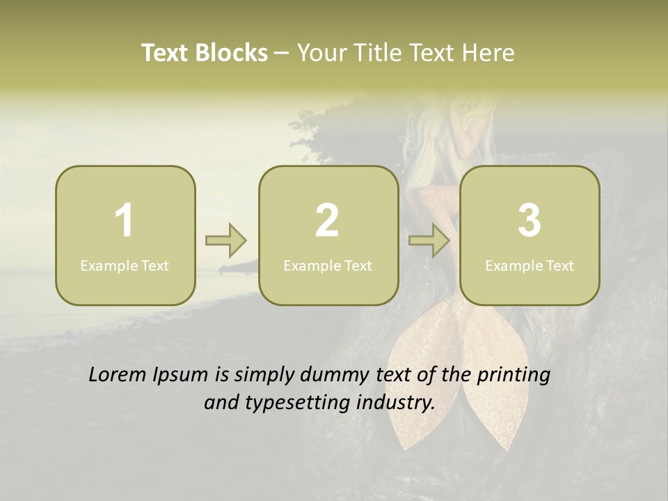 Person Stone Mermaid PowerPoint Template