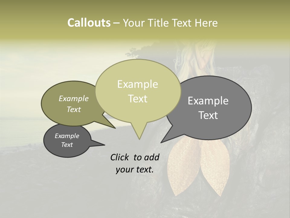 Person Stone Mermaid PowerPoint Template