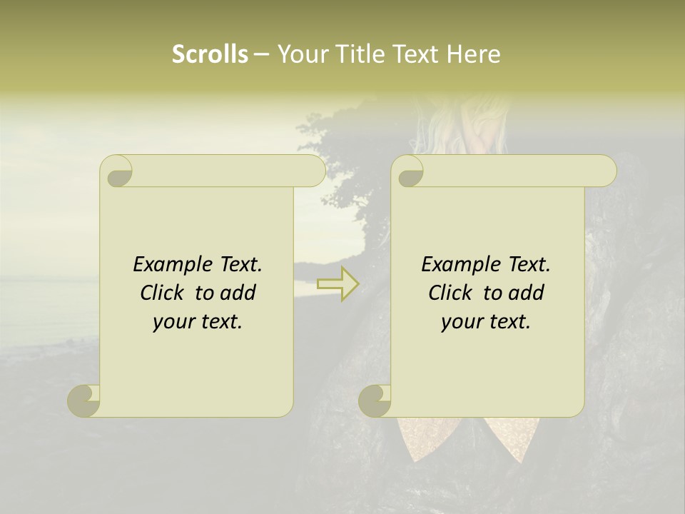 Person Stone Mermaid PowerPoint Template