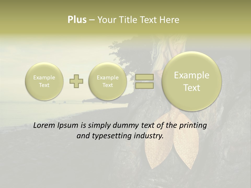 Person Stone Mermaid PowerPoint Template