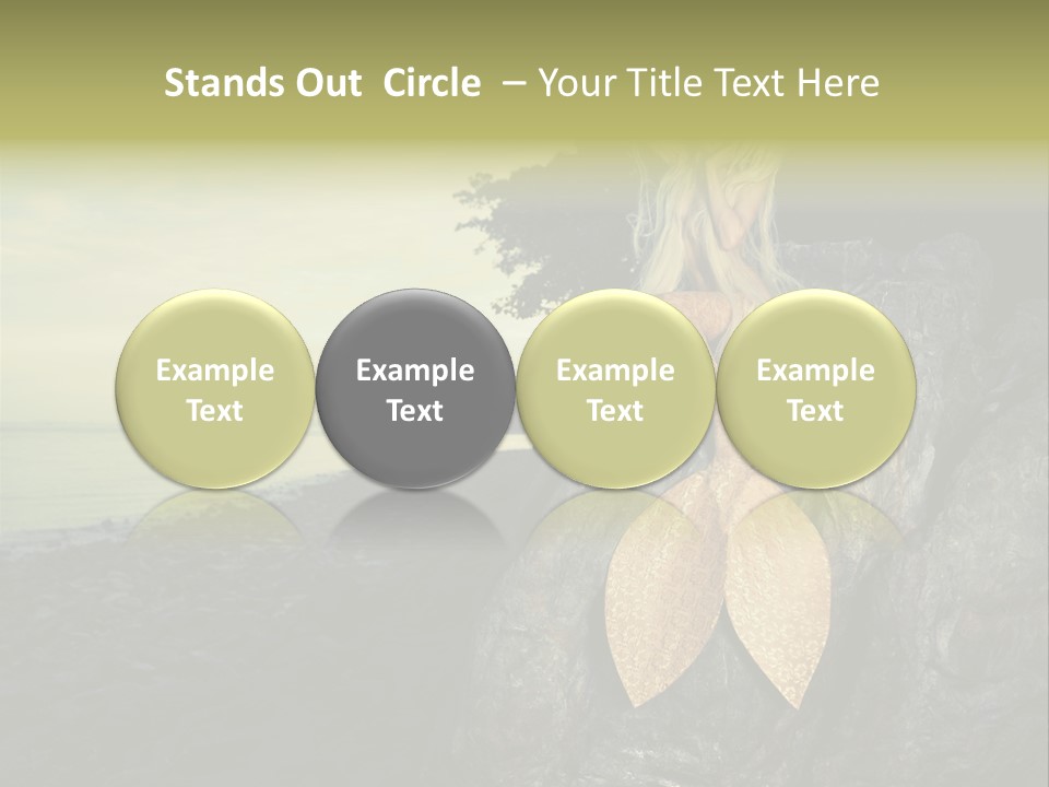 Person Stone Mermaid PowerPoint Template
