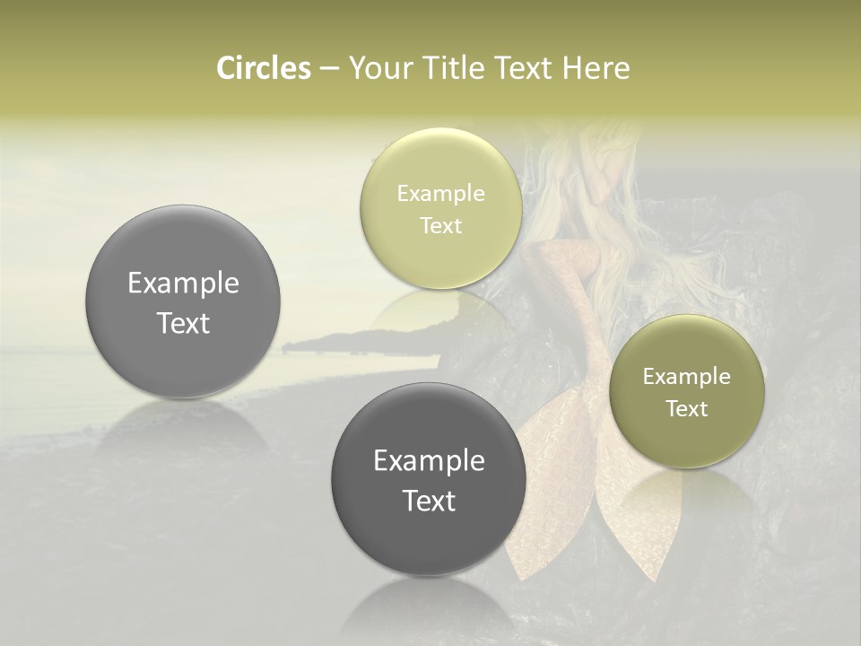 Person Stone Mermaid PowerPoint Template