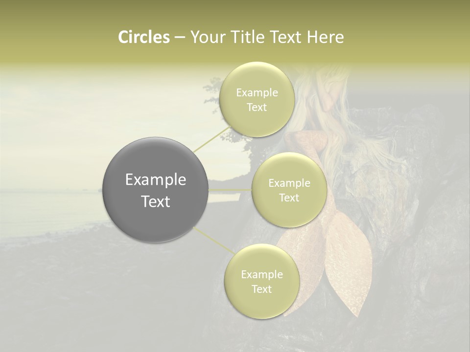 Person Stone Mermaid PowerPoint Template