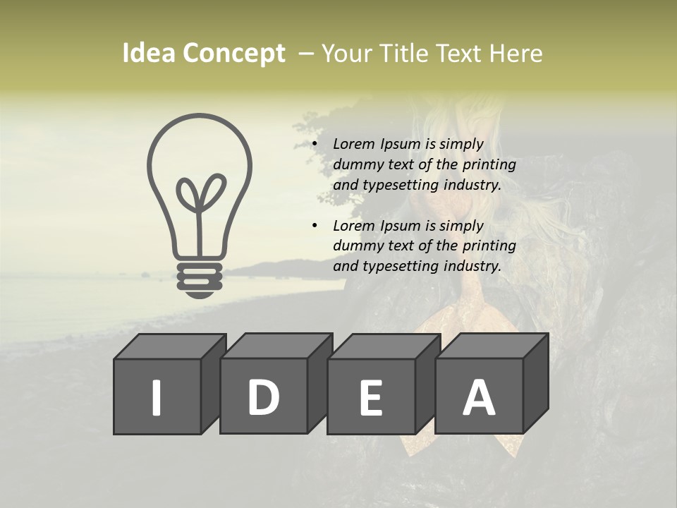 Person Stone Mermaid PowerPoint Template