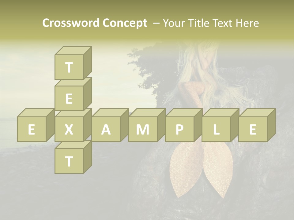 Person Stone Mermaid PowerPoint Template