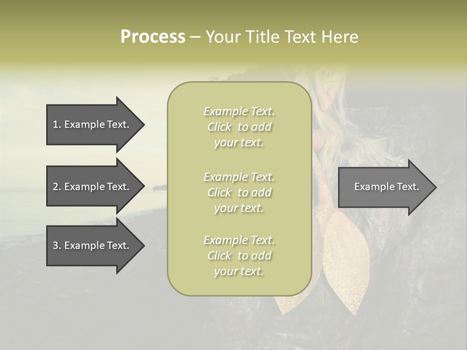 Person Stone Mermaid PowerPoint Template
