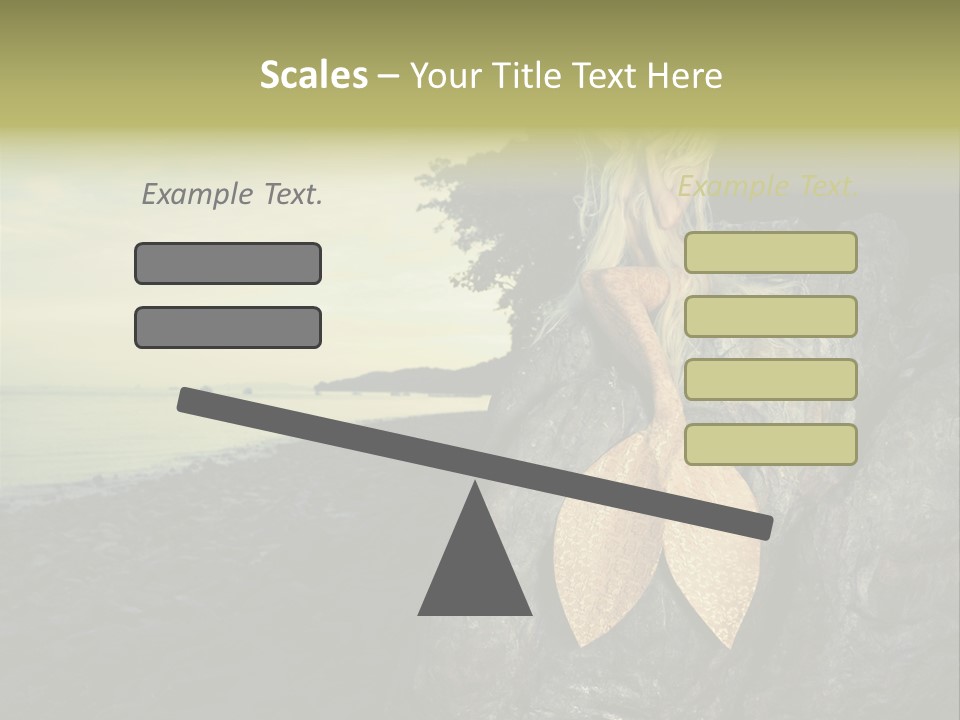 Person Stone Mermaid PowerPoint Template