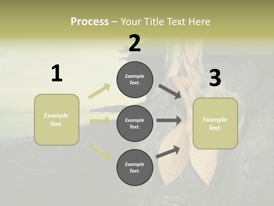 Person Stone Mermaid PowerPoint Template