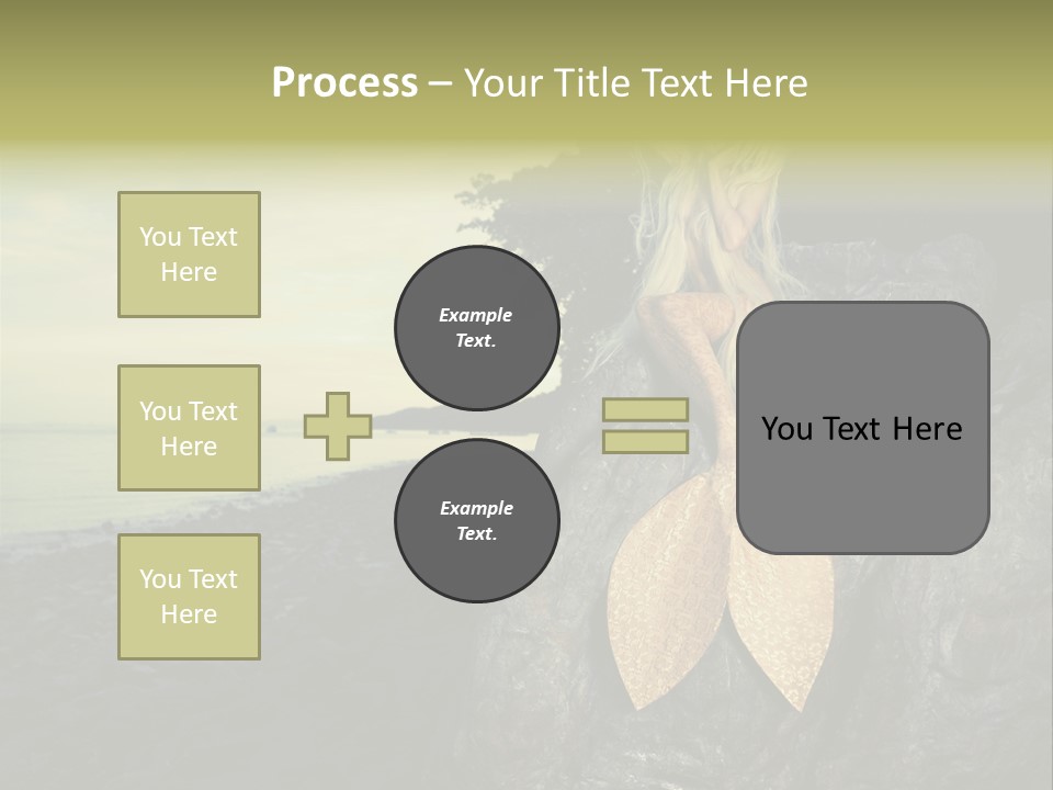 Person Stone Mermaid PowerPoint Template
