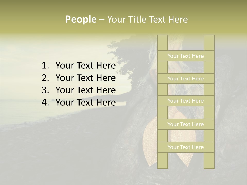 Person Stone Mermaid PowerPoint Template