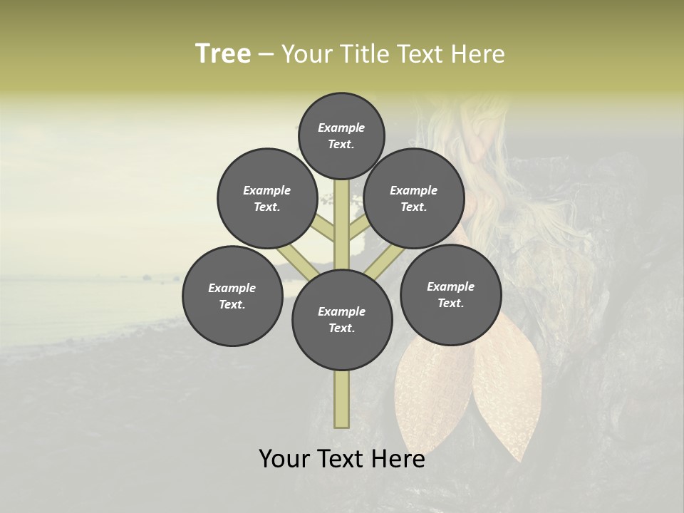 Person Stone Mermaid PowerPoint Template