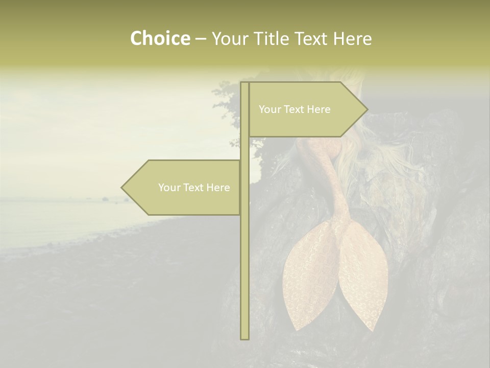 Person Stone Mermaid PowerPoint Template