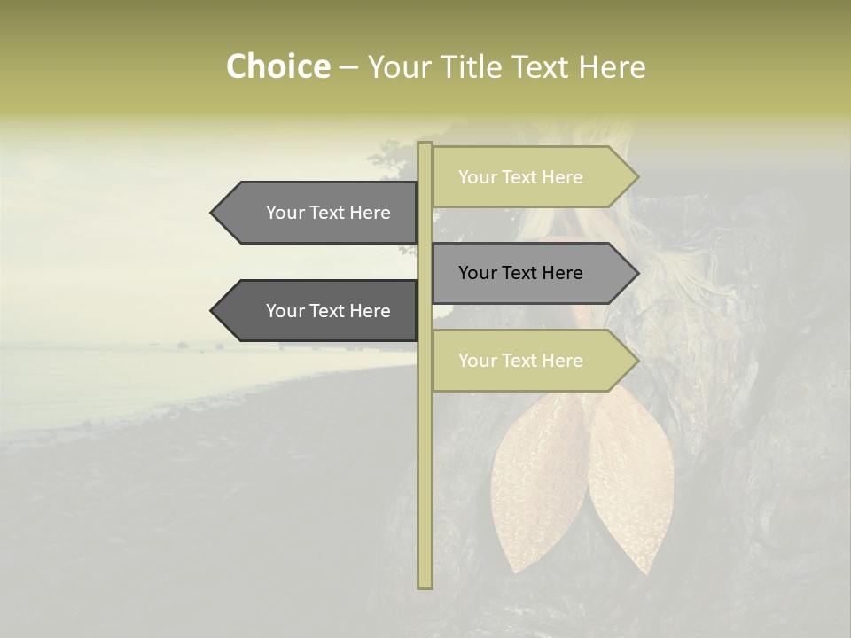 Person Stone Mermaid PowerPoint Template
