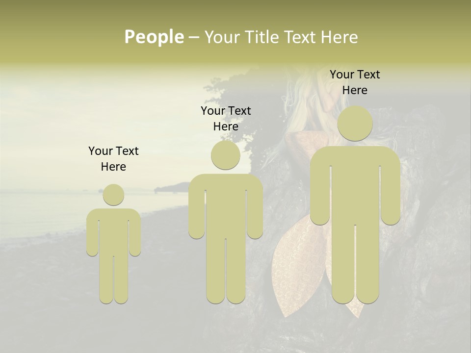 Person Stone Mermaid PowerPoint Template