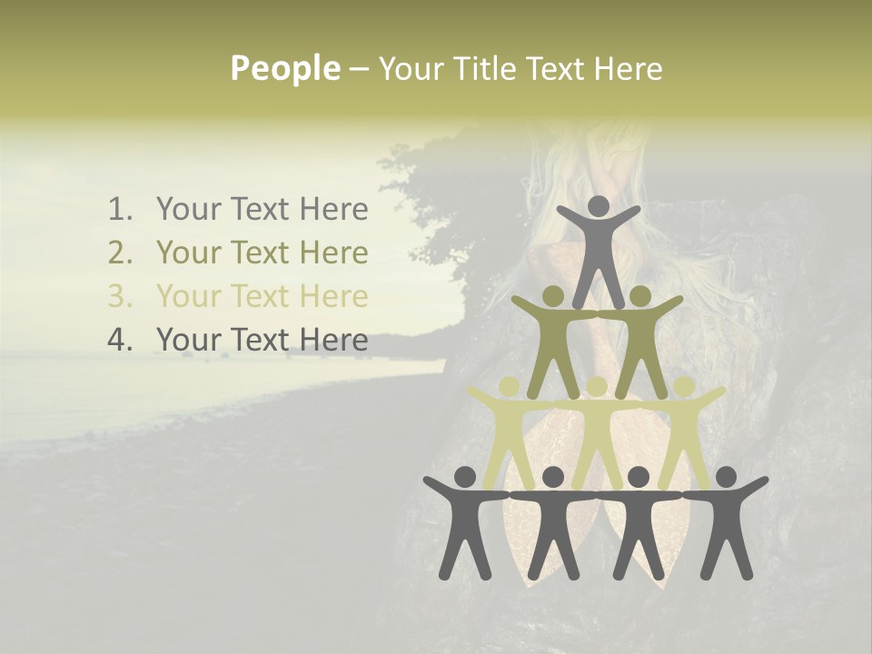 Person Stone Mermaid PowerPoint Template