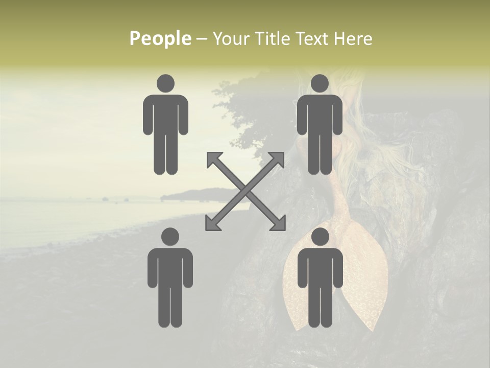 Person Stone Mermaid PowerPoint Template