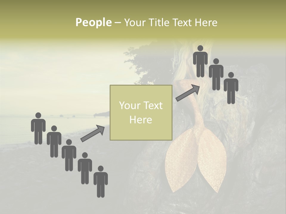 Person Stone Mermaid PowerPoint Template