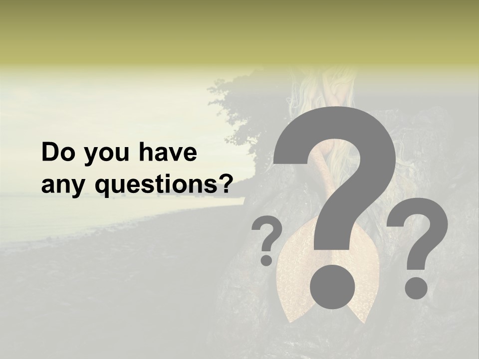 Person Stone Mermaid PowerPoint Template