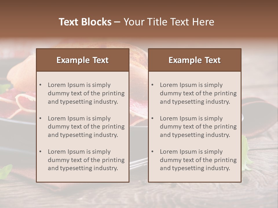 Spanish Wooden Cooking PowerPoint Template