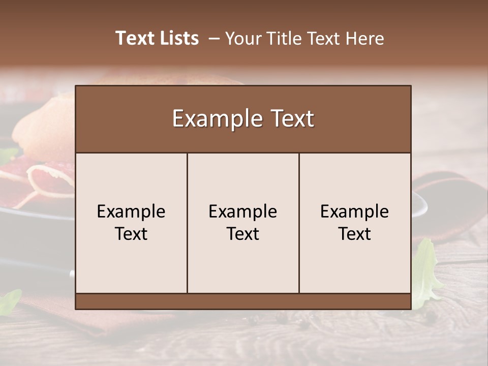 Spanish Wooden Cooking PowerPoint Template