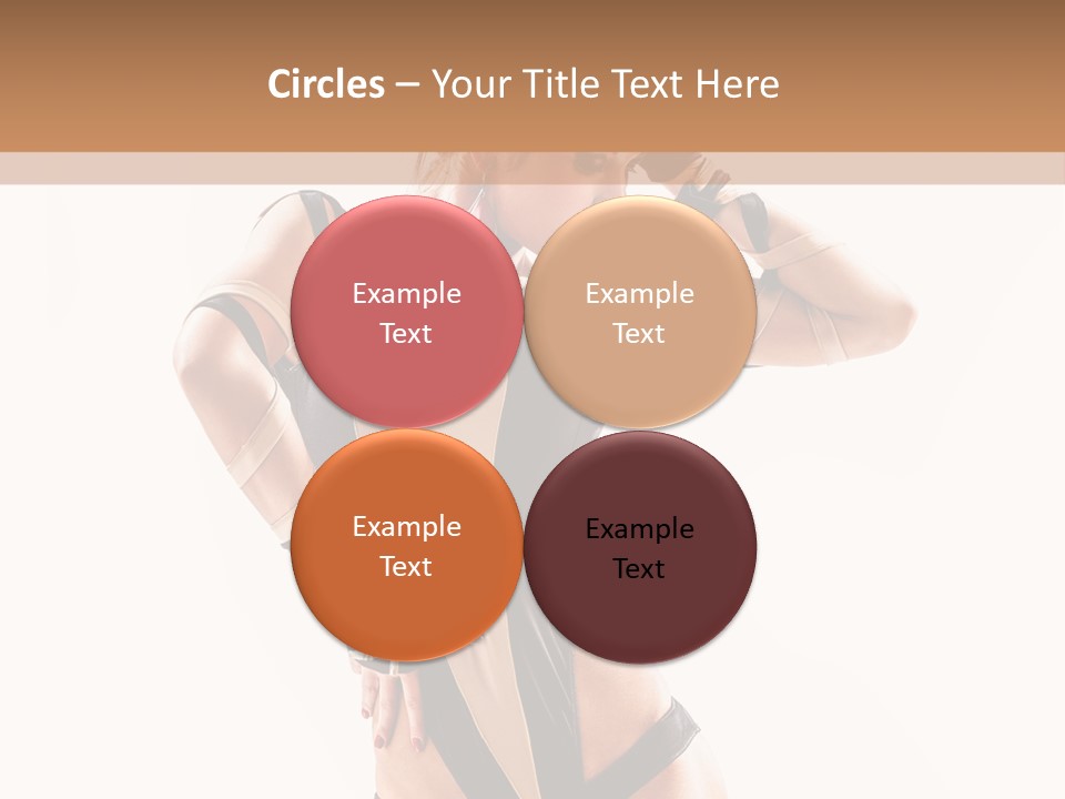 Isolated Posing Y PowerPoint Template