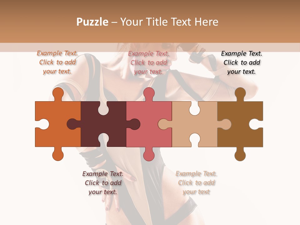 Isolated Posing Y PowerPoint Template