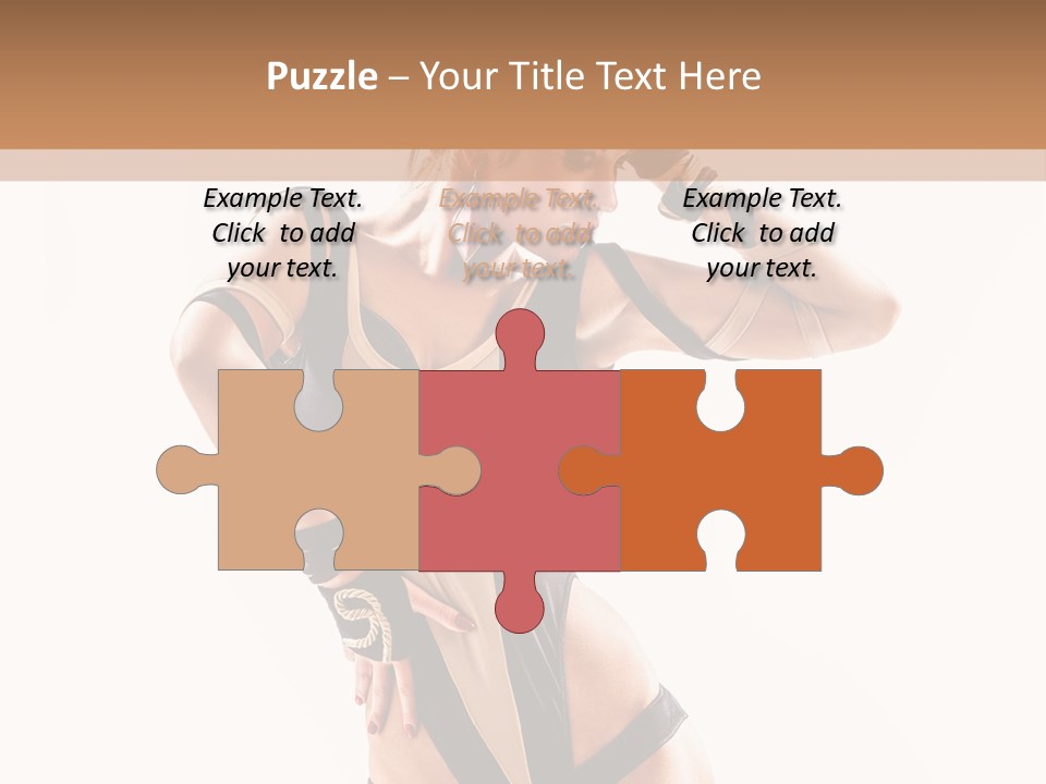 Isolated Posing Y PowerPoint Template