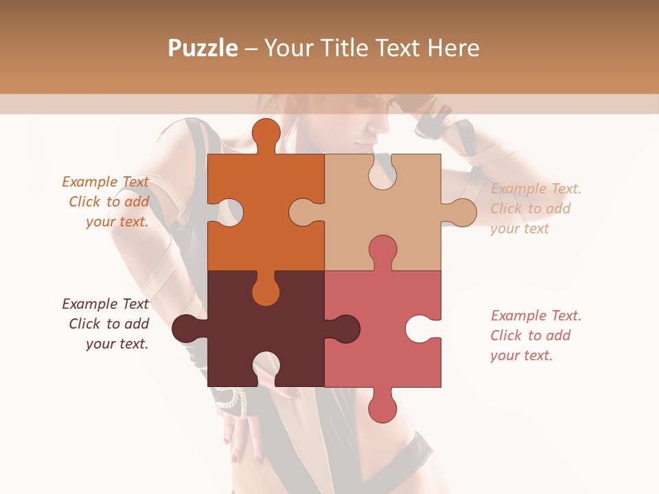 Isolated Posing Y PowerPoint Template