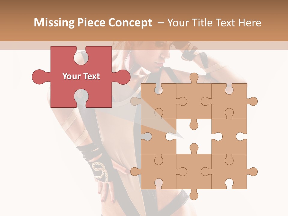 Isolated Posing Y PowerPoint Template