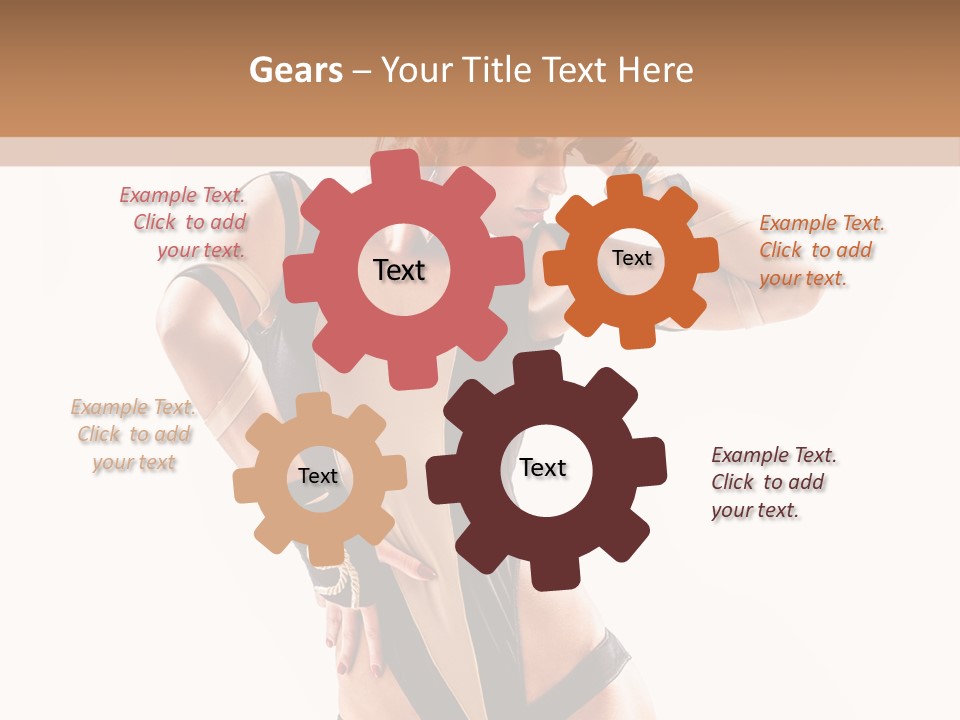 Isolated Posing Y PowerPoint Template