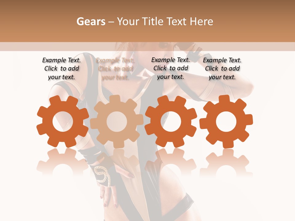 Isolated Posing Y PowerPoint Template