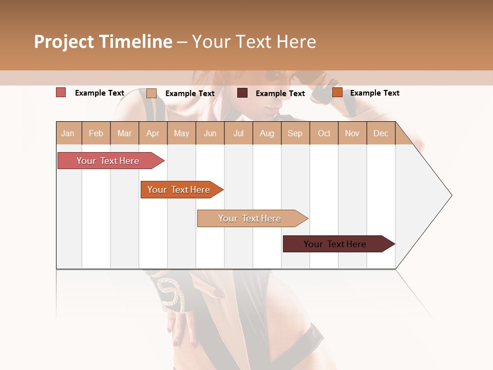 Isolated Posing Y PowerPoint Template