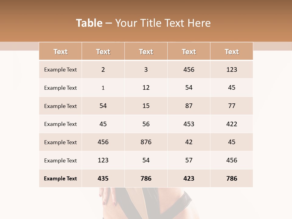 Isolated Posing Y PowerPoint Template
