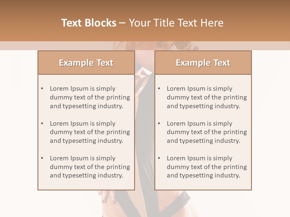 Isolated Posing Y PowerPoint Template