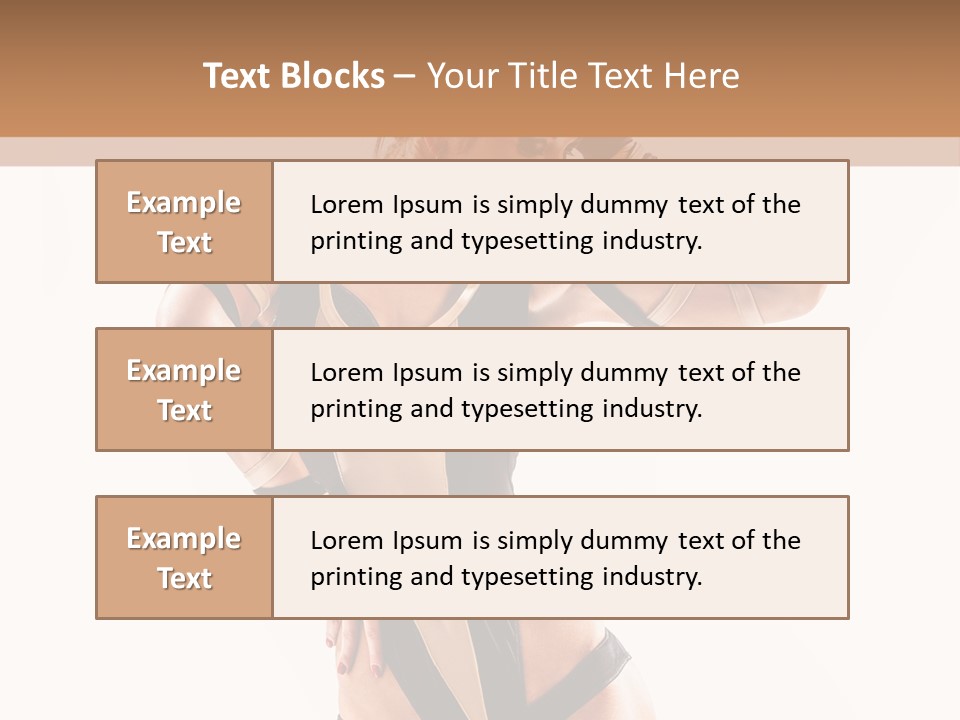 Isolated Posing Y PowerPoint Template