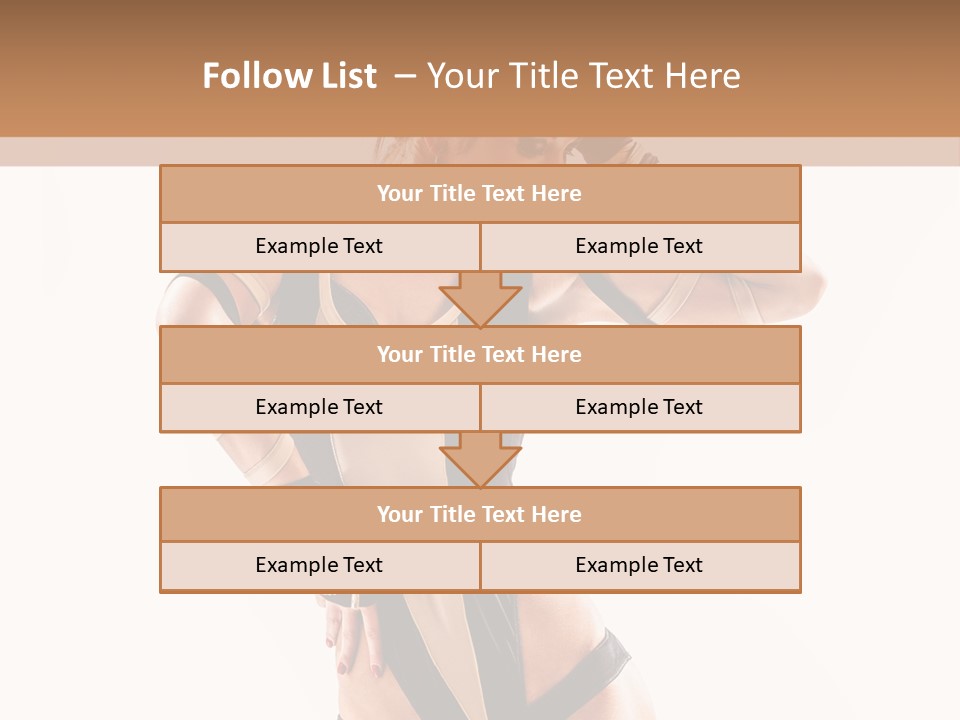 Isolated Posing Y PowerPoint Template