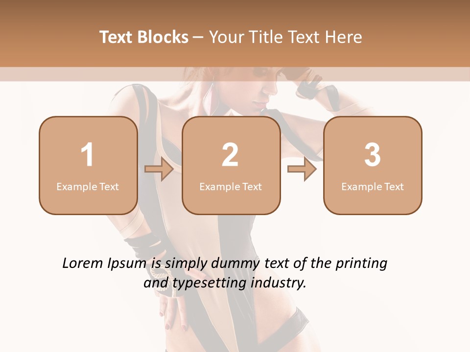 Isolated Posing Y PowerPoint Template