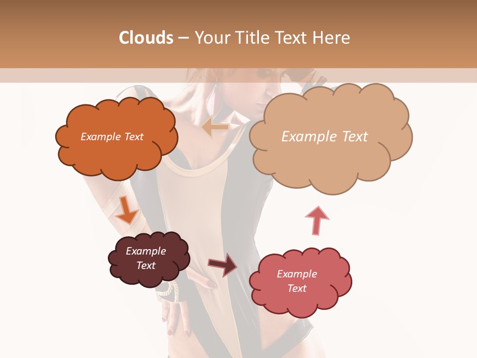 Isolated Posing Y PowerPoint Template