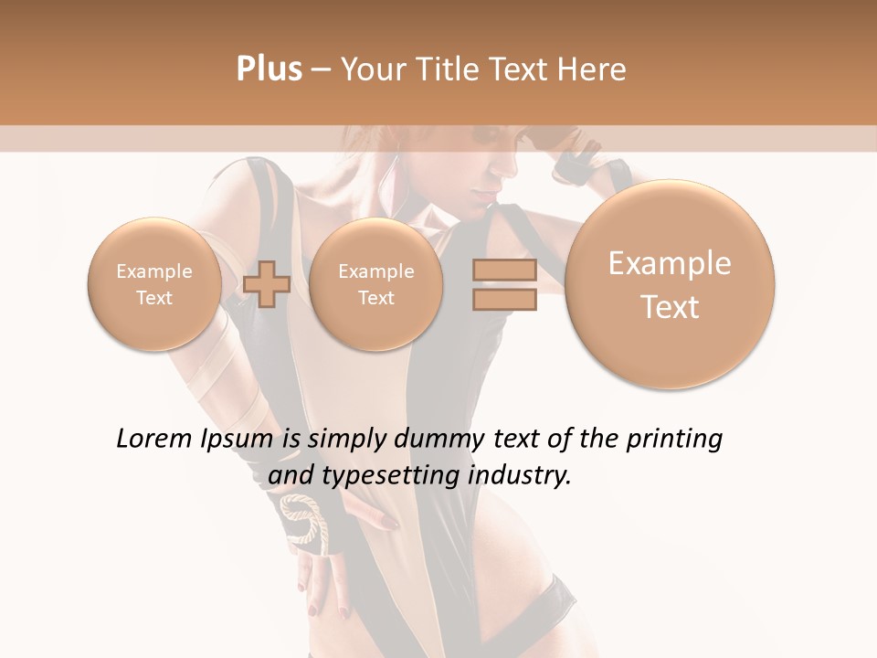 Isolated Posing Y PowerPoint Template