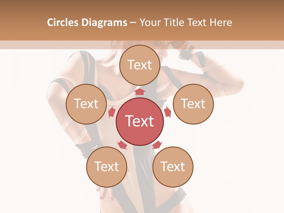 Isolated Posing Y PowerPoint Template