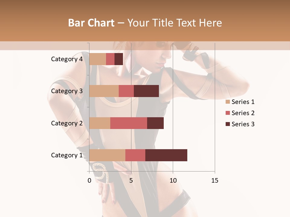 Isolated Posing Y PowerPoint Template