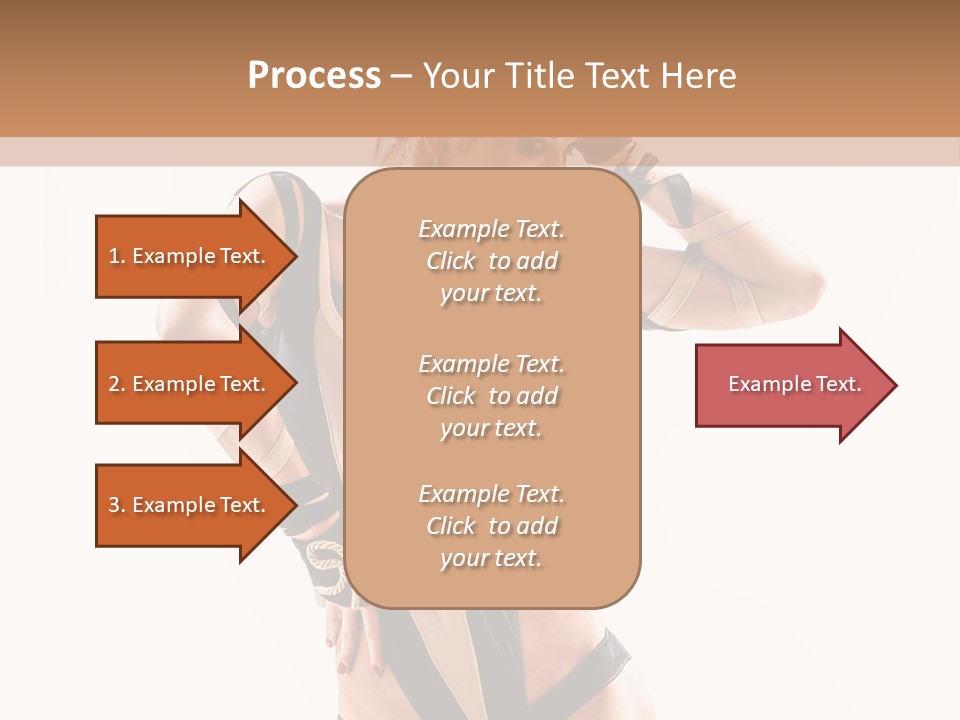 Isolated Posing Y PowerPoint Template